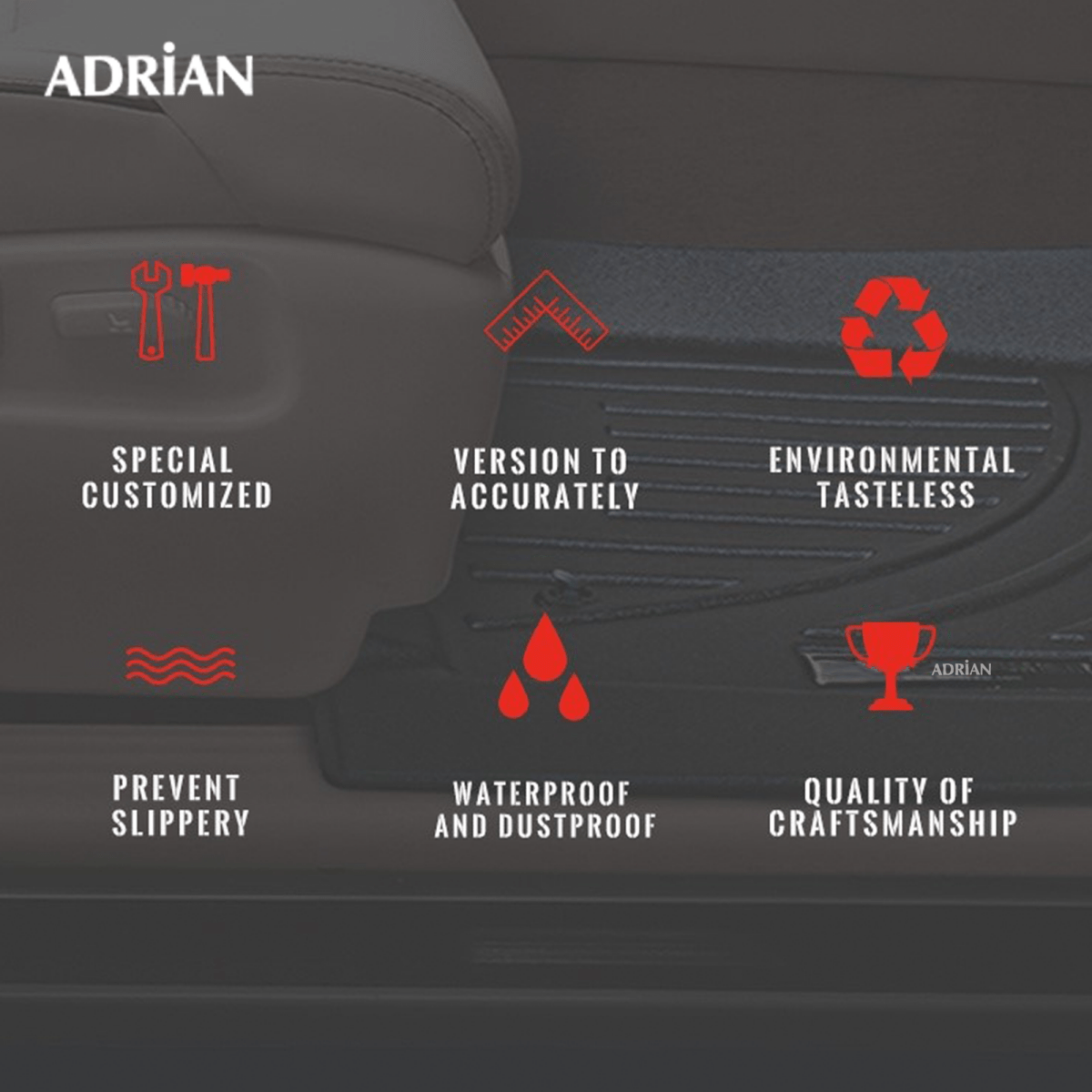 Jeep Wrangler JK 2 Doors 2011 - 2018 - Sport Series Car Mats - Adrian